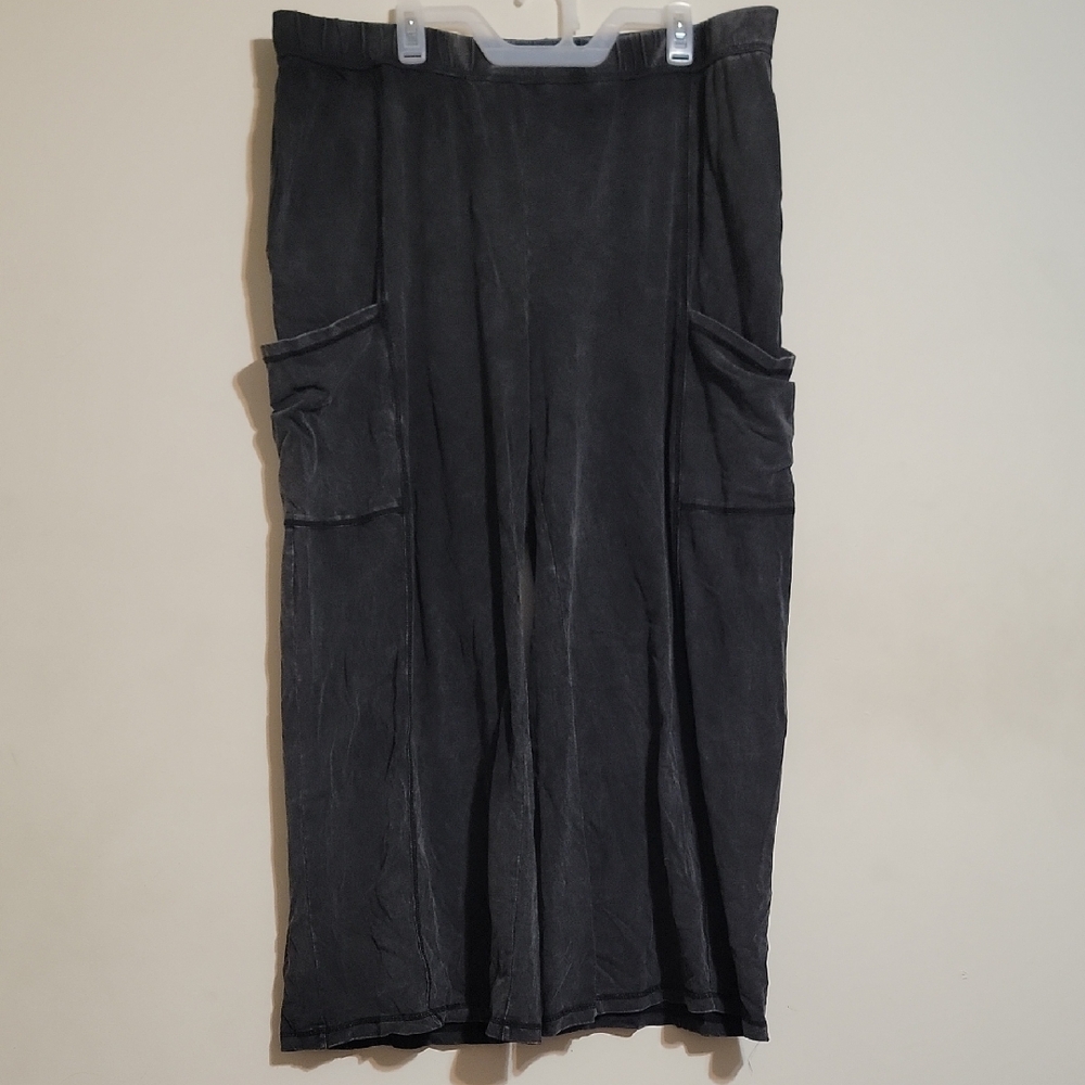 Black Wide Leg Pants with Pockets